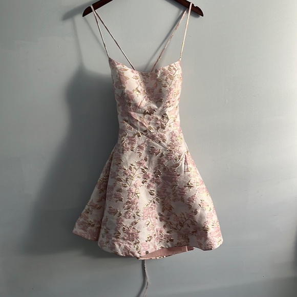 Rose Embossed Pink Dress - Picture 6 of 9